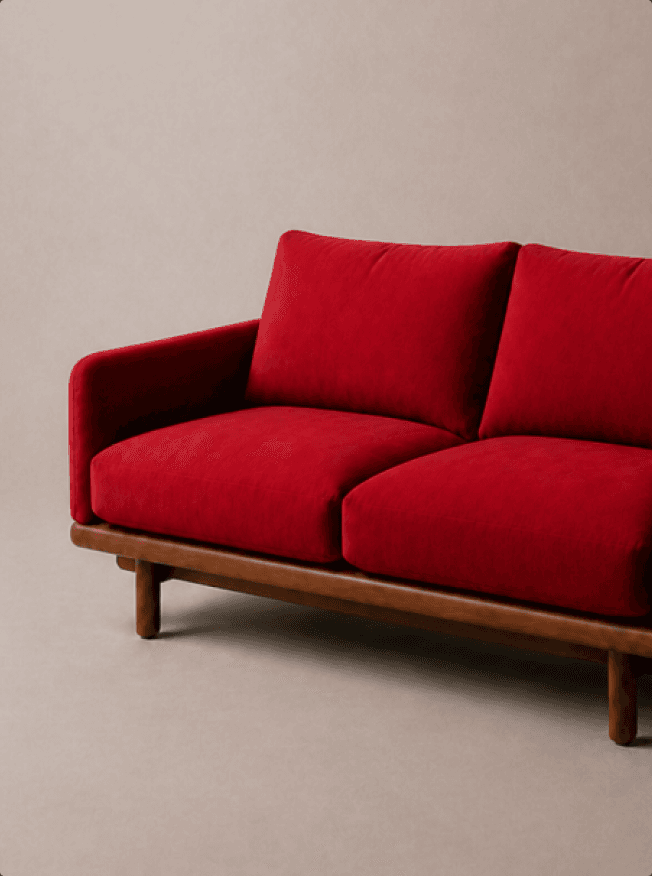 Stue daybed in walnut with slate wool