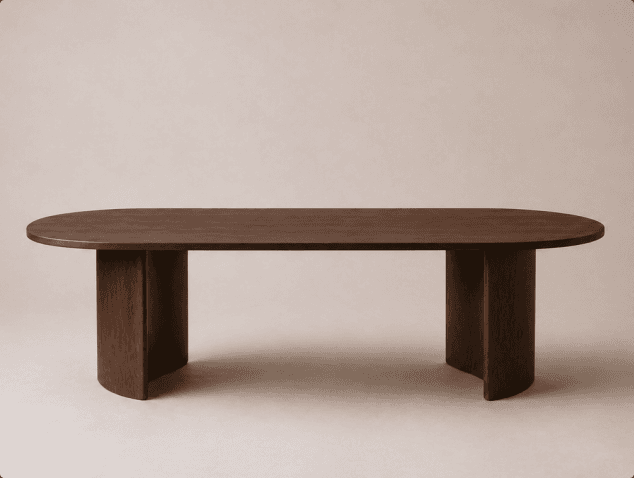 Alm console table in solid ash