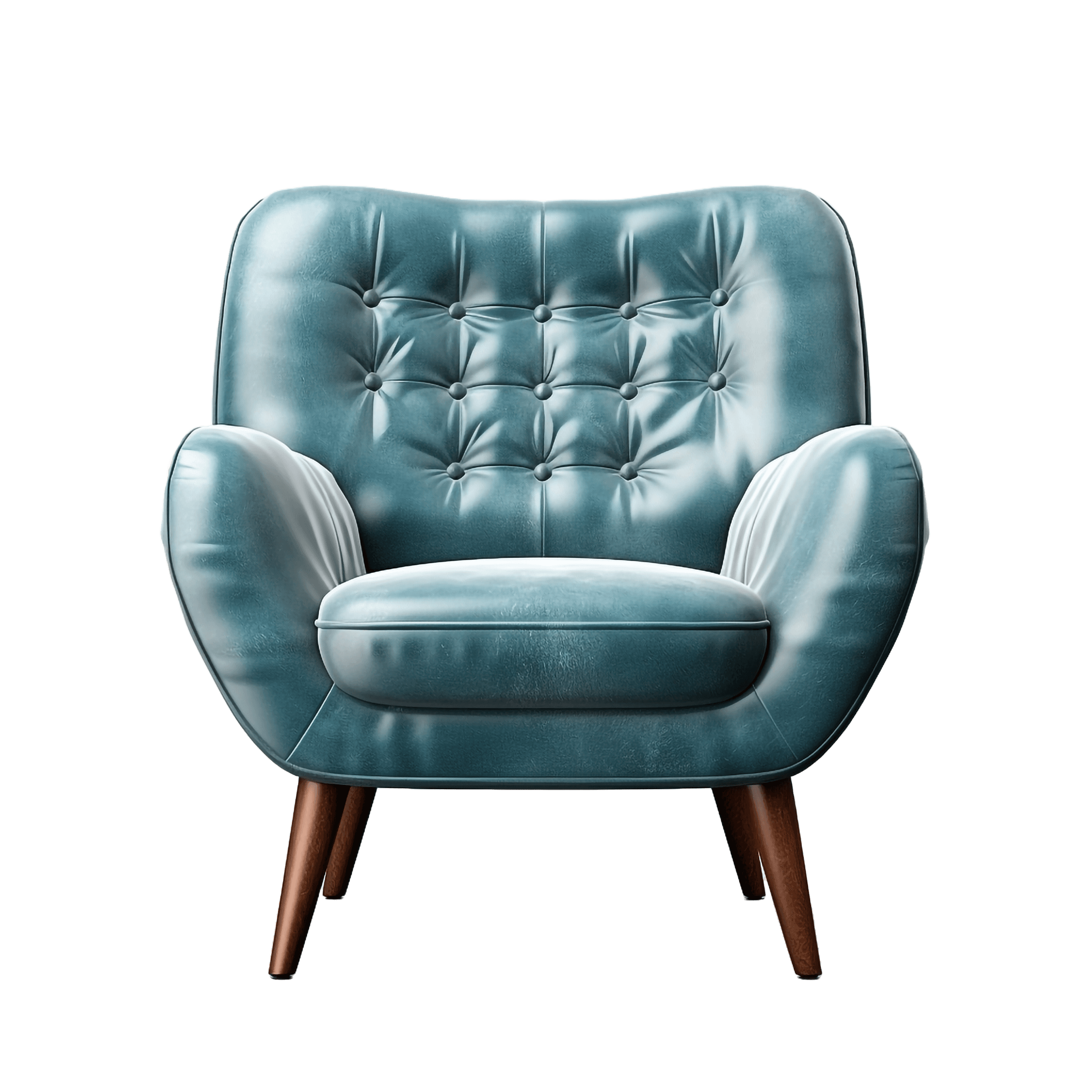 Halle armchair in walnut with slate wool upholstery
