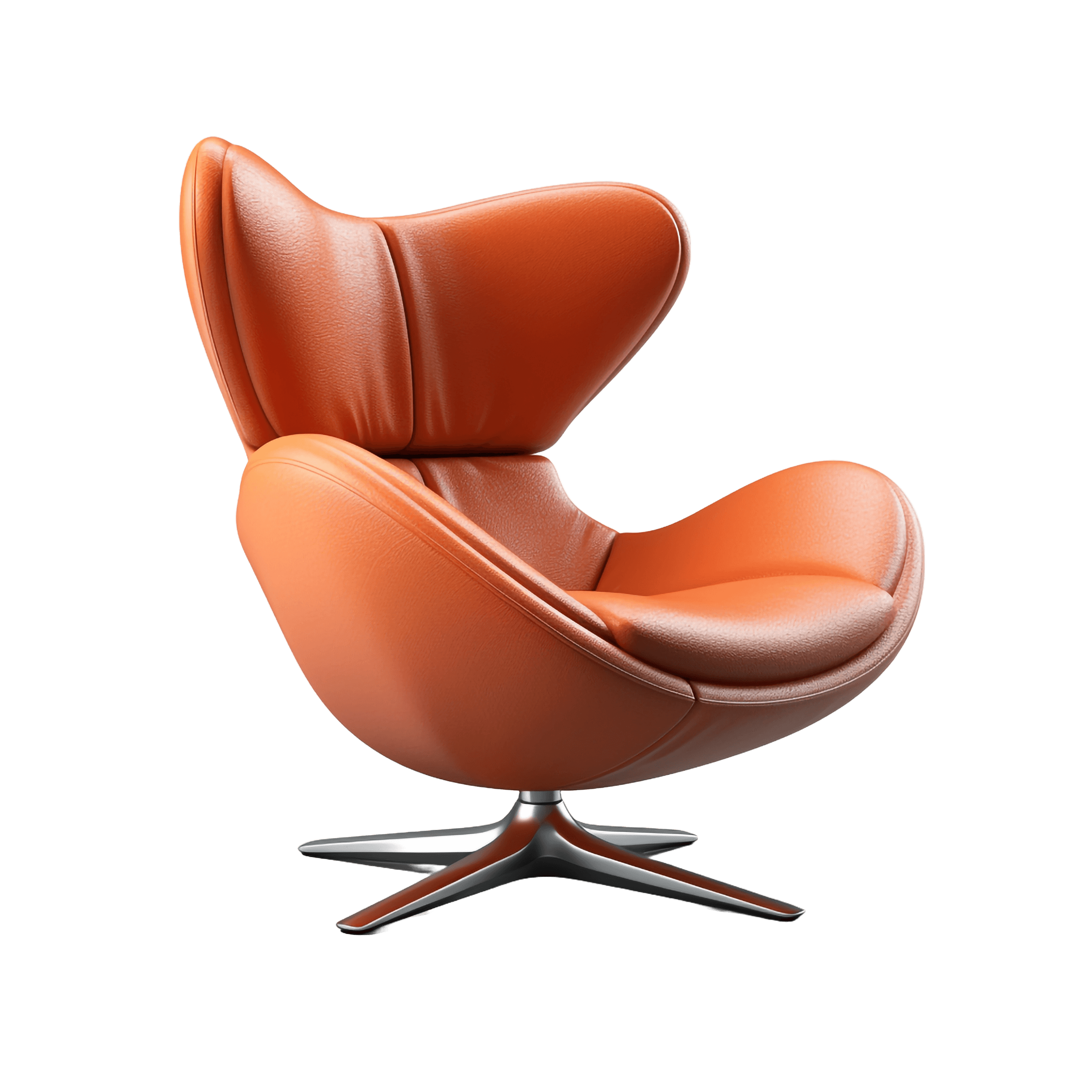Fjord armchair in oiled oak with rust wool upholstery
